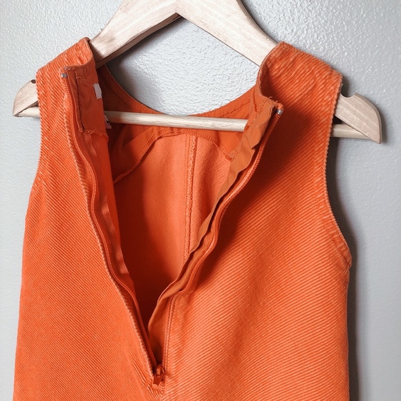 H&M 2-3 years orange cord dress with embroidery - Picture 8 of 9